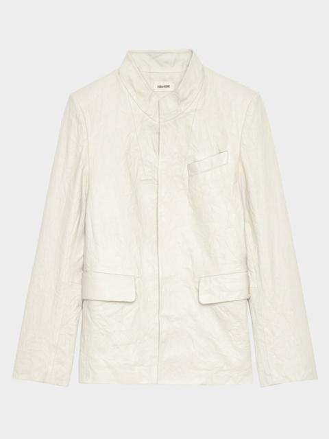 Zadig & Voltaire Veryn Crinkled Leather Jacket