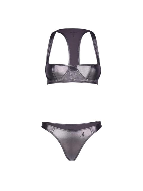 THE ATTICO DARK SILVER BIKINI