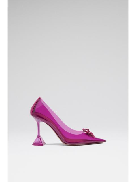 Amina Muaddi ROSIE GLASS PUMP MAGENTA PVC