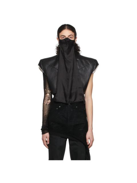 Rick Owens Black Long Face Mask