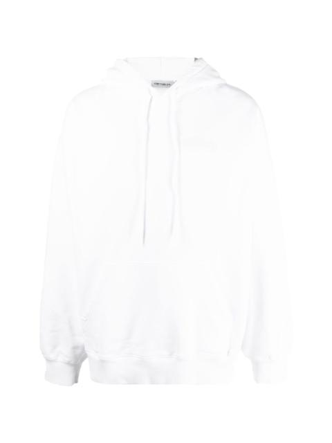 graphic-print cotton hoodie