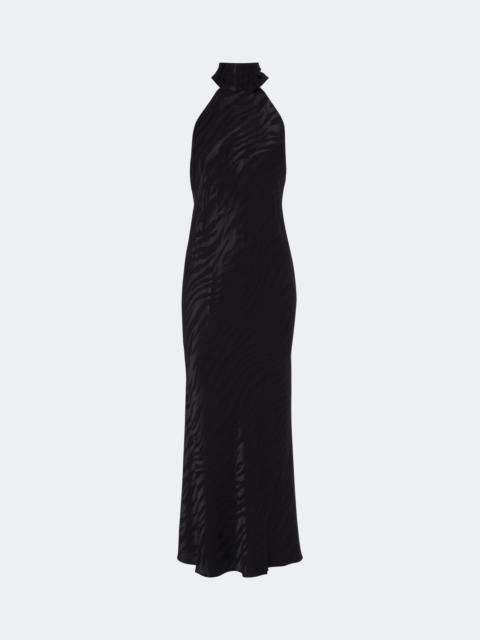 RIXO Maura open-back satin jacquard midi dress