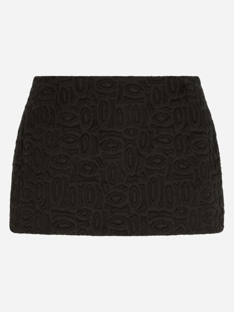 Jacquard miniskirt