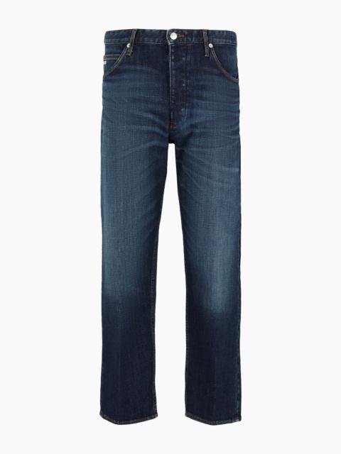 J69 Loose-fit jeans in stone-wash stretch denim with a dirty-effect treatment