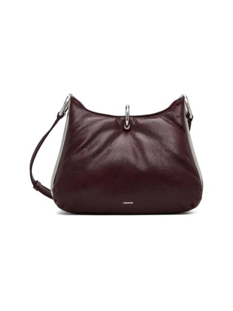 rabanne Burgundy Small Ring Leather Bag