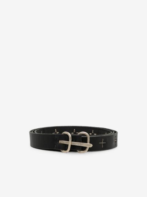 M.A+ cross-embellished leather belt