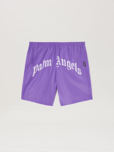 Palm Angels Curved Logo Swim Short
