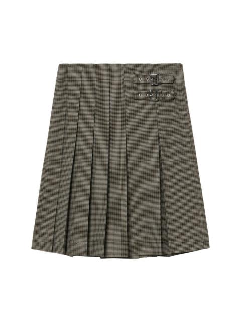 We11done check-print skirt