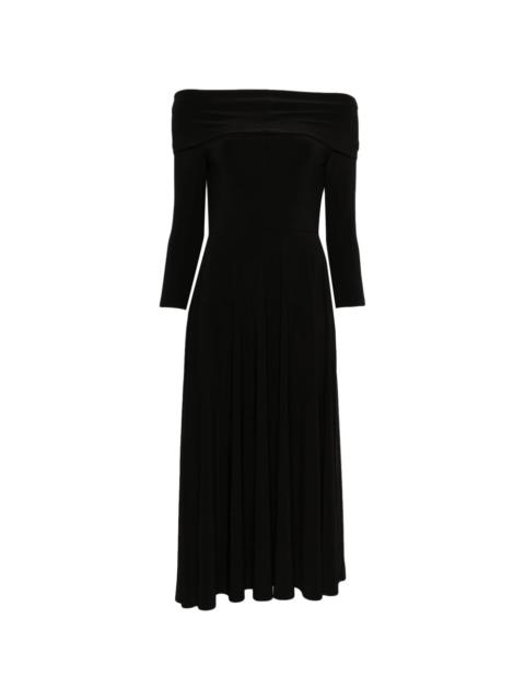 NORMA KAMALI three-quarter sleeve midi dress