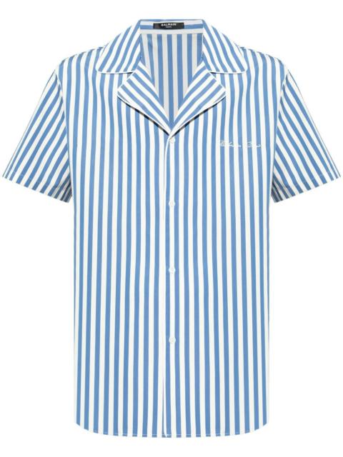 Balmain striped cotton shirt