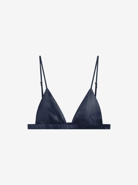 The Frankie Shop Nina Silk Bralette - Navy