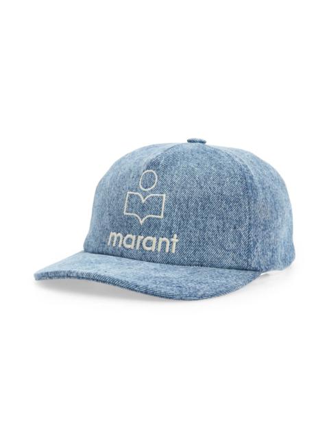 Isabel Marant Tyron Logo Denim Baseball Cap in Light Blue at Nordstrom