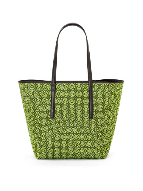 Loewe T Tote bag in Anagram jacquard and calfskin