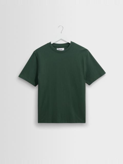Wax London Dean - Dark Green Textured Organic Cotton T-Shirt