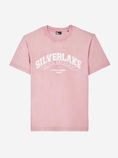 The Kooples LIGHT PINK T-SHIRT WITH SILVERLAKE SERIGRAPHY