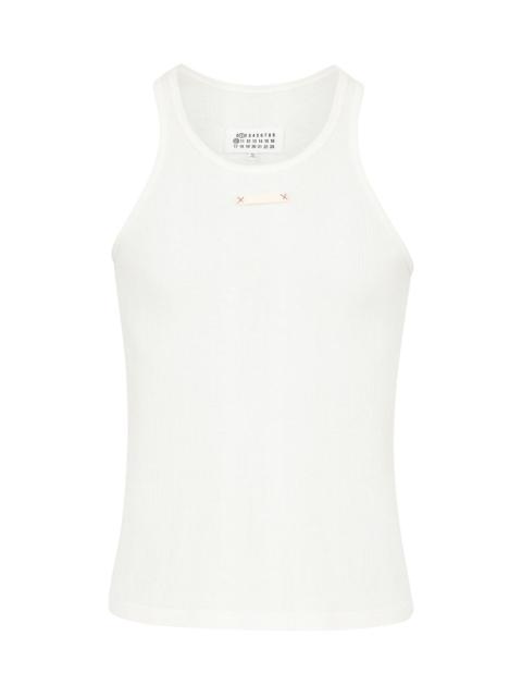 Maison Margiela Logo cotton blend tank top