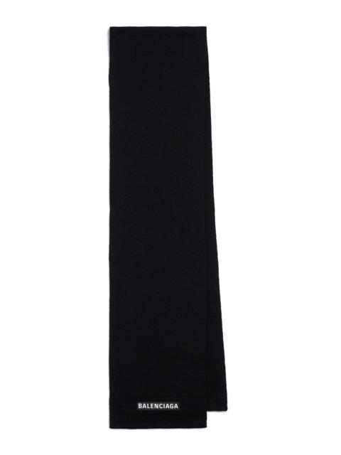 BALENCIAGA Men's Patch Scarf - Black