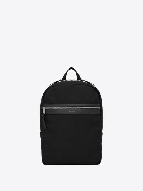 SAINT LAURENT laptop city backpack in canvas