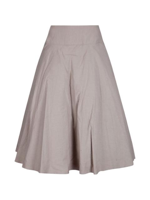 Yohji Yamamoto C/Li poplin midi skirt