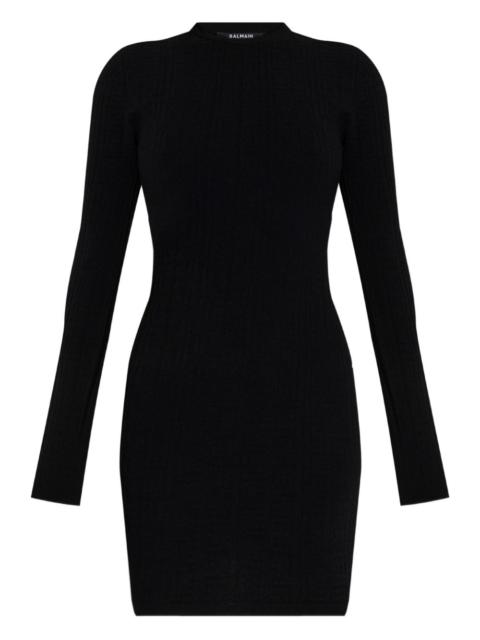 Balmain ribbed long-sleeve dress