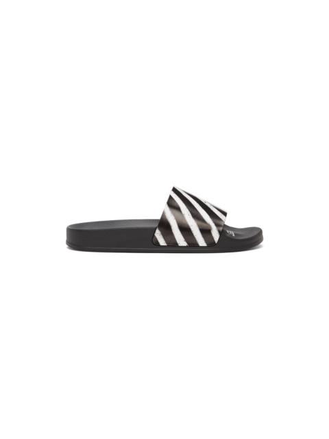 Off-White Black & White Spray Stripes Slides
