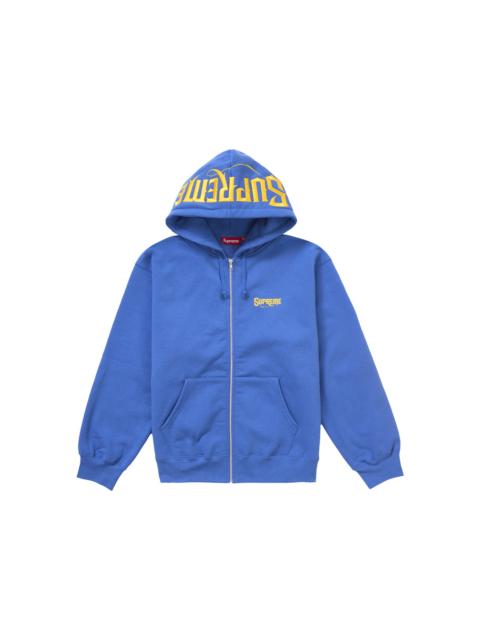 Supreme Supreme IDGAF Zip Up Hooded Sweatshirt Navy | REVERSIBLE