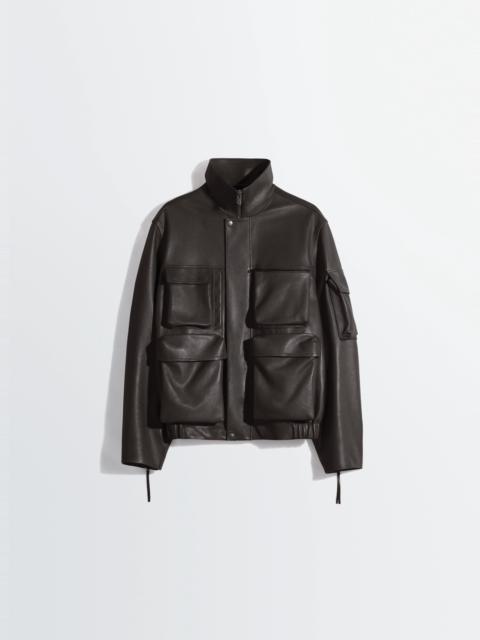 Lemaire LEATHER BLOUSON WITH POCKETS IN LEATHER