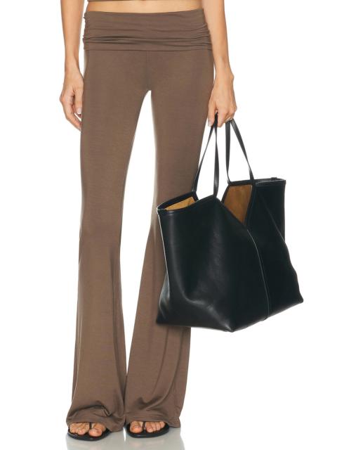 ÉTERNE Foldover Soft Jersey Flare Pant