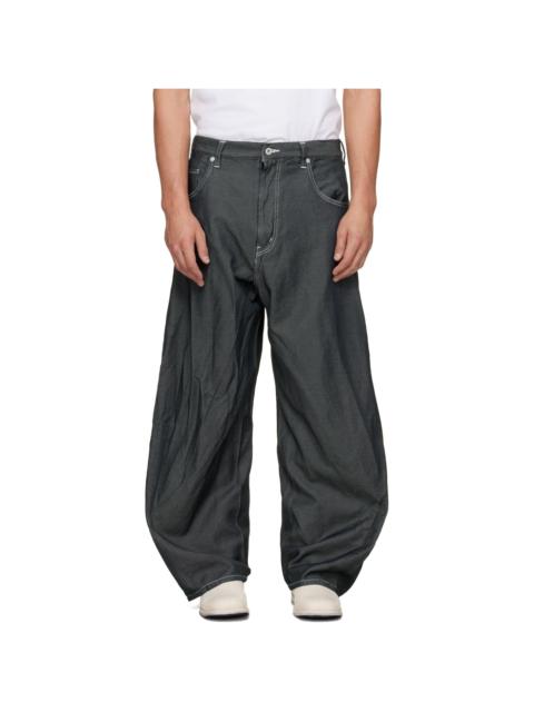 Comme des Garçons Homme Gray Polyester Serge Jeans