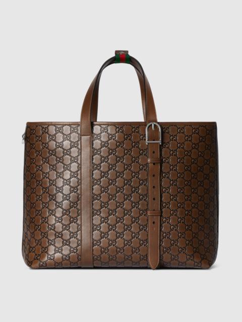 GUCCI GG Emblem large tote bag