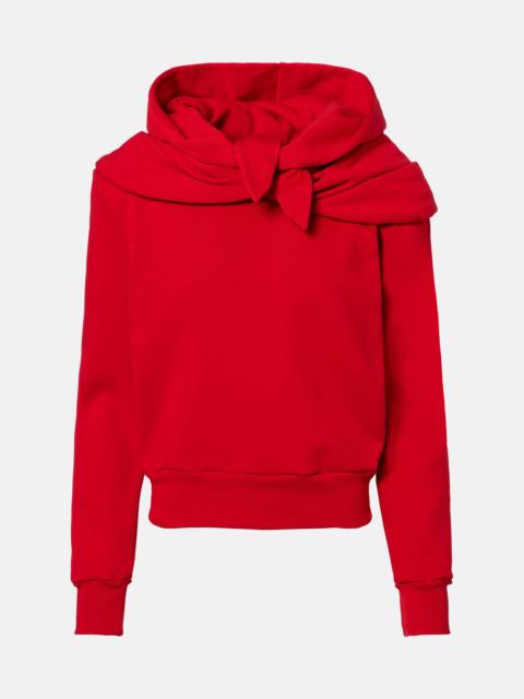 MAGDA BUTRYM Scarf-detail cotton-blend hoodie