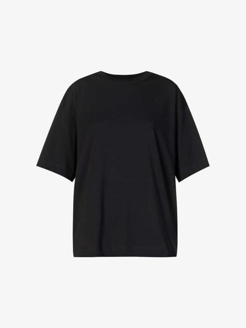 Round-neck relaxed-fit cotton-jersey T-shirt
