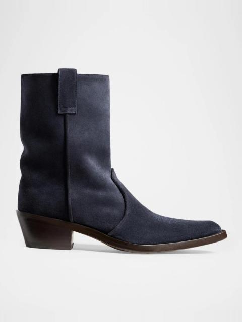 KHAITE Clive Suede Ankle Boots