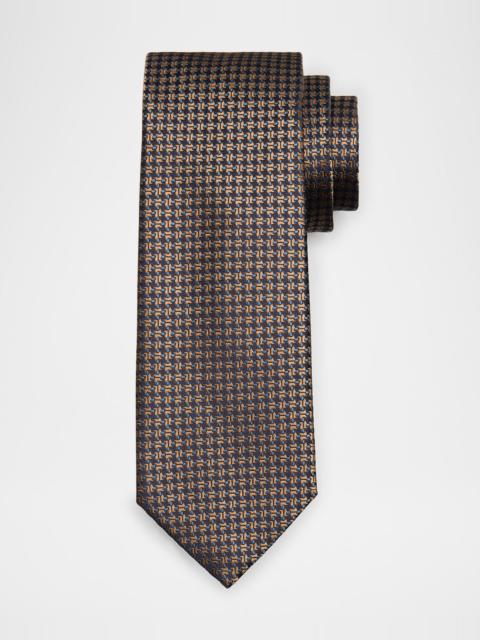 Canali Men's Neat Jacquard Silk Tie