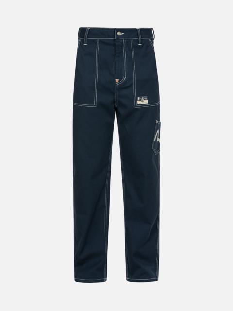 SEAGULL EMBROIDERY WITH CONTRASTING STITCH STRAIGHT FIT CARGO PANTS