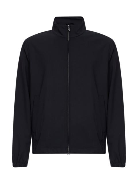 Herno Navy blue stretch cool wool blend jacket