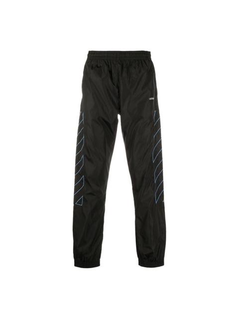 Off-White Off-White Stripe Nylon Training Long Pants Black OMCA086F20FAB0011040