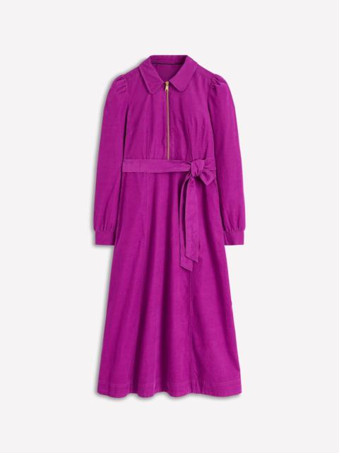 BODEN Adelaide Zip Cord Midi Dress-Regal Purple