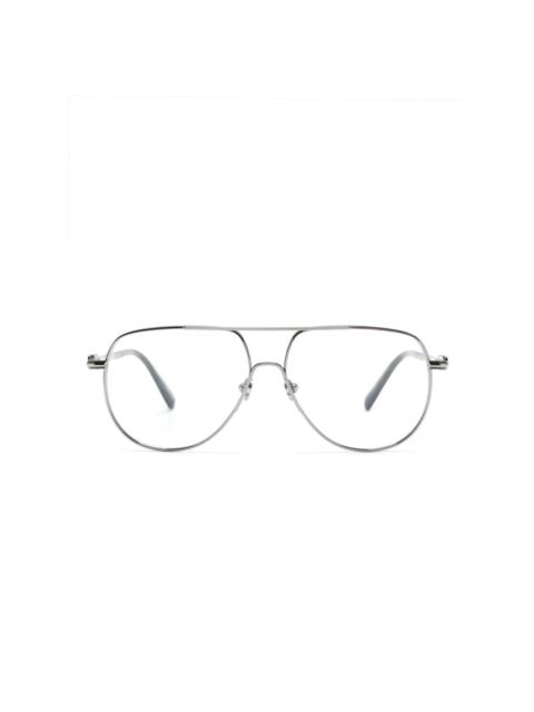 Moncler logo-plaque pilot-frame glasses