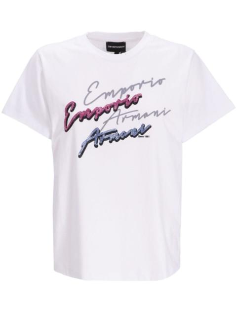 EMPORIO ARMANI logo-print cotton T-shirt