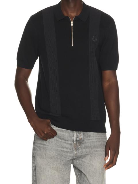 Fred Perry Panel Detail Knitted Polo