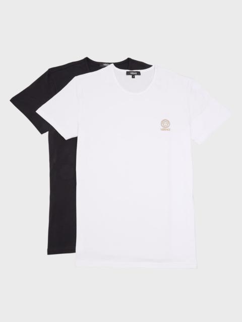 VERSACE Men's 2-Pack Cotton Logo T-Shirts