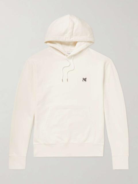 Maison Kitsuné Slim-Fit Logo-Appliquéd Cotton-Jersey Hoodie