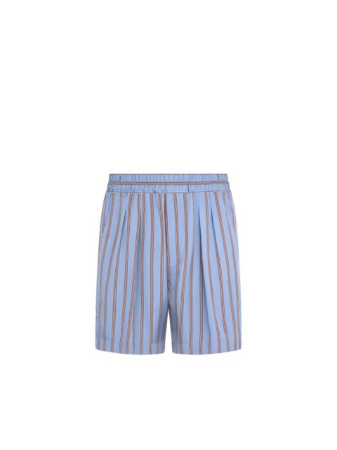 TOM FORD REGULAR STRIPE SILK JACQUARD PLEATED LOUNGE SHORTS
