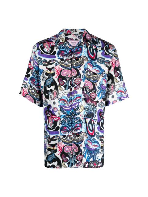Martine Rose mix-print short-sleeve shirt