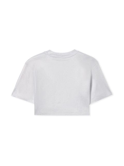 Off-White Off Coated Rib Crop T-Shirt