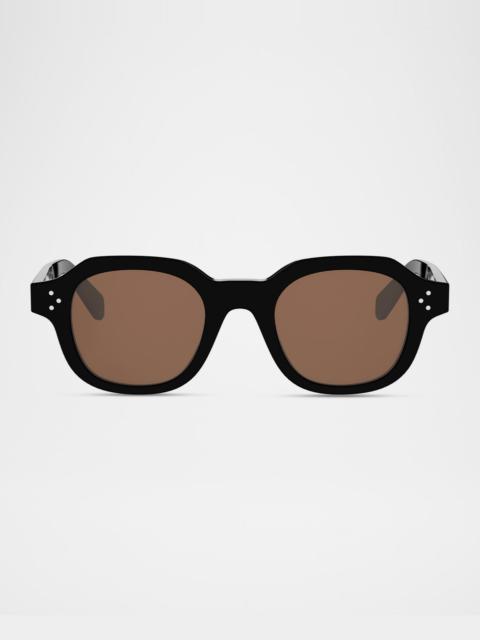 CELINE Men's 3 Dots Acetate Square Sunglasses