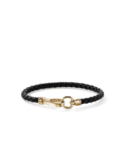 JOHN HARDY Leather Bracelet, Gold, 5MM