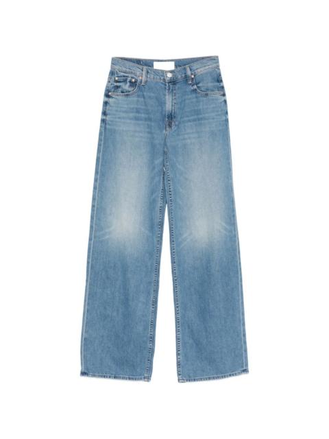 MOTHER Spinner Zip Sneak wide-leg denim jeans
