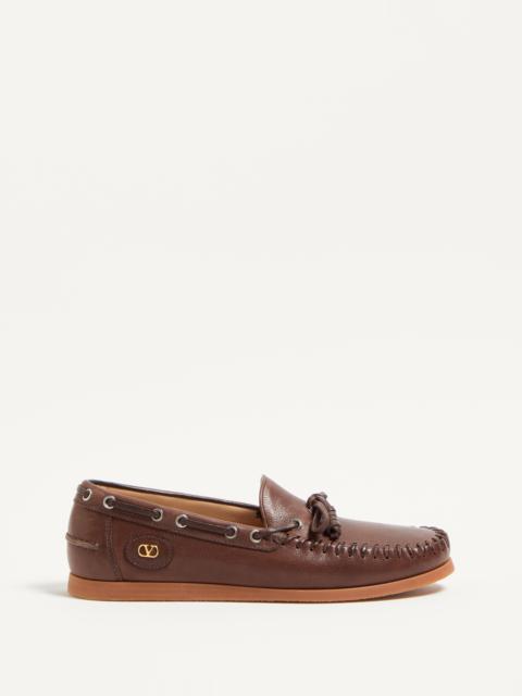 PALM AVENUE BUFFALO LEATHER BOAT SHOE